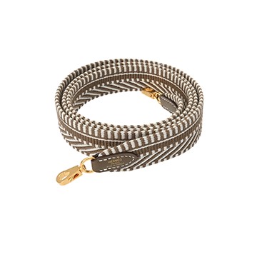 エルメス バンドリエール サングル カヴァル 25ｍｍ 替えショルダーストラップ ホワイト/エトゥープ トワル/ヴォースイフト ユニセックス 【中古】【other】