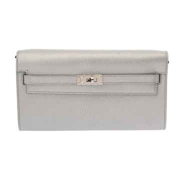 エルメス ケリーウォレット ロングトゥーゴー アルジャン シェーブルシャムキラ ユニセックス 財布 【中古】【purse】