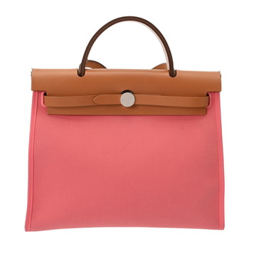 エルメス エールバッグ ジップ PM ローズアザレ/ゴールド トワルオフィシエ/ヴァッシュハンター レディース バッグ 【中古】【bag】