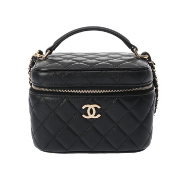 シャネル マトラッセ スモール ヴァニティケース ブラック AS3171 グレインドカーフスキン レディース バッグ 【中古】【bag】