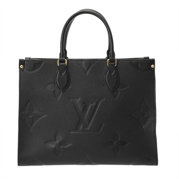 ルイ ヴィトン モノグラムアンプラント オンザゴー MM  ノワール M45595 レザー ユニセックス バッグ 【中古】【bag】