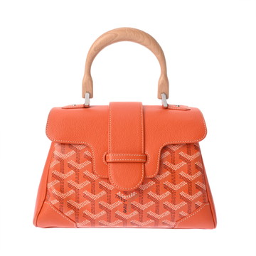 ゴヤール サイゴン ミニ オレンジ SAIGONMINTY07CL07P ゴヤールディンキャンバス/シュヴロッシュカーフ ユニセックス バッグ 【中古】【bag】