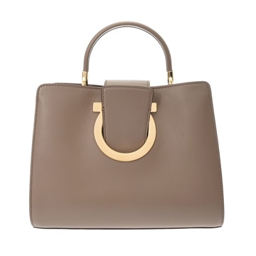 サルヴァトーレ フェラガモ 2way ハンドバッグ ベージュ レザー レディース バッグ 【中古】【bag】