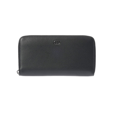 ディオール CD Icon ロングジップウォレット ブラック 2ESBC252CDI_H00N グレインドカーフ レディース 財布 【中古】【purse】