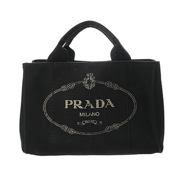 プラダ カナパ トート 2WAY ブラック B1877B キャンバス レディース バッグ 【中古】【bag】