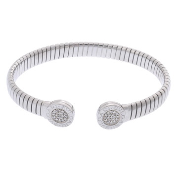 ブルガリ ブルガリブルガリ トゥボガス バングル パヴェ シルバー メタル ユニセックス ジュエリー 【中古】【jewelry】