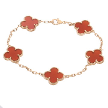 ヴァン クリーフ&アーペル ヴィンテージアルハンブラ ブレスレット 5P ゴールド K18イエローゴールド YG レディース ジュエリー 【中古】【jewelry】