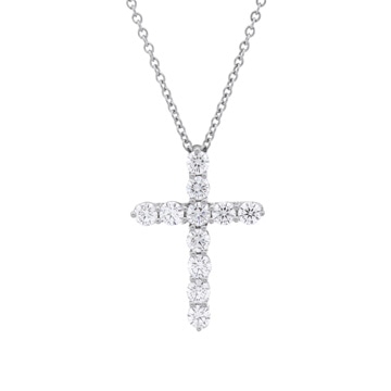 ティファニー スモールクロス ネックレス シルバー Pt950プラチナ レディース ジュエリー 【中古】【jewelry】