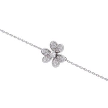 ヴァン クリーフ&アーペル フリヴォル ブレスレット パヴェ シルバー K18ホワイトゴールド WG レディース ジュエリー 【中古】【jewelry】