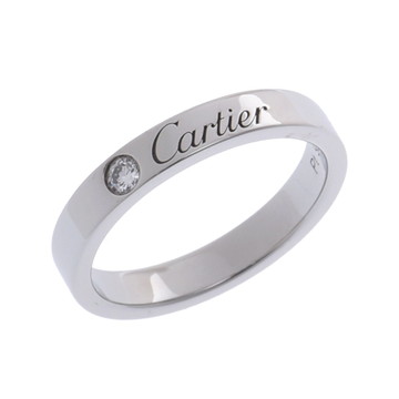 カルティエ Cドゥ リング 1PD #48 シルバー Pt950プラチナ レディース ジュエリー 【中古】【jewelry】