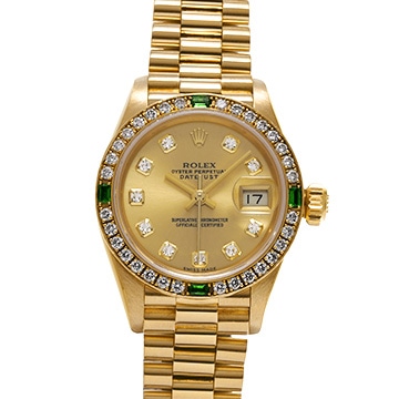 ロレックス デイトジャスト 69078G シャンパン/ダイヤモンド レディース 時計 【中古】【wristwatch】