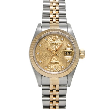 ロレックス デイトジャスト 69173G シャンパンコンピュータ/ダイヤモンド レディース 時計 【中古】【wristwatch】