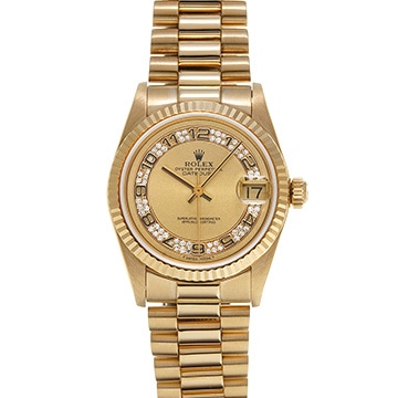 ロレックス デイトジャスト 68278 シャンパン/ダイヤモンド ユニセックス 時計 【中古】【wristwatch】