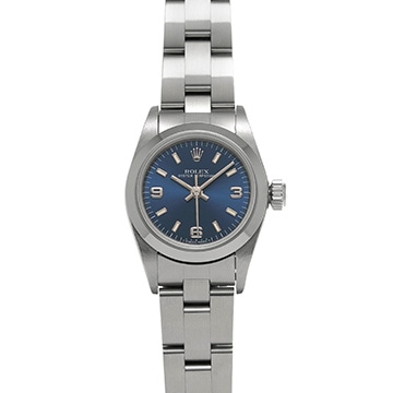 ロレックス オイスターパーペチュアル 67180 ブルー レディース 時計 【中古】【wristwatch】
