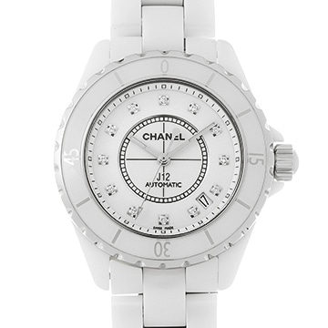 シャネル J12 38MM H1629 ホワイト/ダイヤモンド メンズ 時計 【中古】【wristwatch】