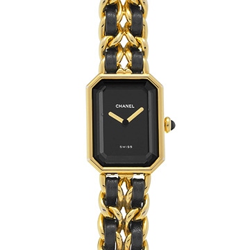 シャネル プルミエール S H0001 ブラック レディース 時計 【中古】【wristwatch】