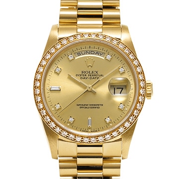 ロレックス デイデイト 18348A シャンパン/ダイヤモンド メンズ 時計 【中古】【wristwatch】