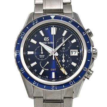 グランドセイコー エボリューション9コレクション スプリングドライブ GMT GSクロノグラフ15th SBGC249 ブルー メンズ 時計 【中古】【wristwatch】