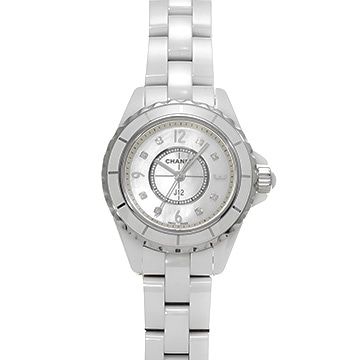 シャネル J12 29MM H2570 ホワイトシェル/ダイヤモンド レディース 時計 【中古】【wristwatch】
