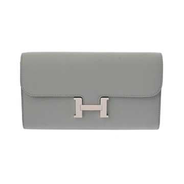 エルメス コンスタンス ロングトゥーゴー ショルダーウォレット ブルーグラシエ ヴォーエプソン レディース 財布 【未使用】【purse】