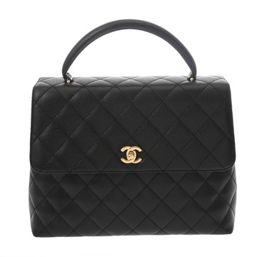 シャネル マトラッセ ハンドバッグ ブラック A12397 キャビアスキン レディース バッグ 【中古】【bag】