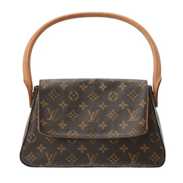 ルイ ヴィトン モノグラム ミニ ルーピング ワンショルダー ブラウン M51147 モノグラムキャンバス レディース バッグ 【中古】【bag】