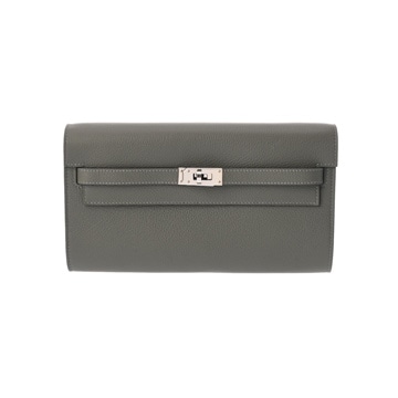 エルメス ケリーウォレット ロングトゥーゴー ヴェールアマンド エヴァーカラー レディース 財布 【中古】【purse】