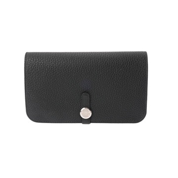 エルメス ドゴン GM ブラック トゴ ユニセックス 財布 【中古】【purse】
