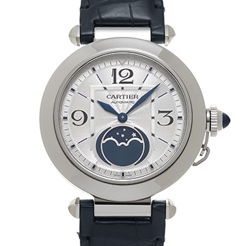 カルティエ パシャ ドゥ カルティエ ムーンフェイズ 41mm WSPA0030 シルバー/ブルー メンズ 時計 【中古】【wristwatch】