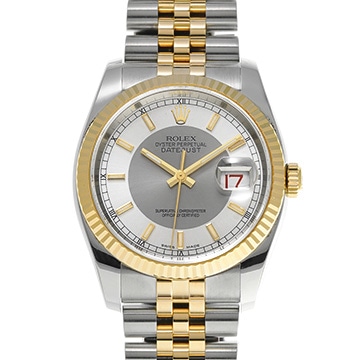 ロレックス デイトジャスト 116233 グレー/シルバー メンズ 時計 【中古】【wristwatch】