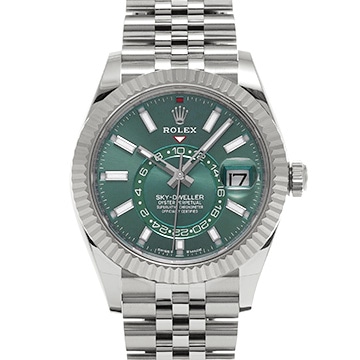 ロレックス スカイドゥエラー 336934 ミントグリーン メンズ 時計 【中古】【wristwatch】