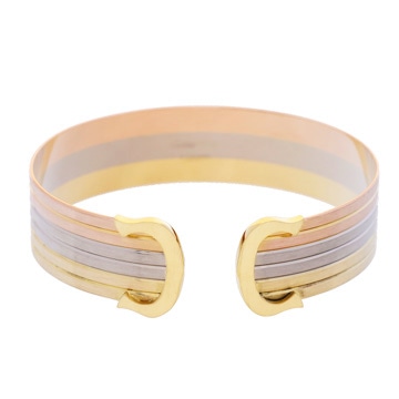 カルティエ 2C ブレスレット ゴールド K18イエローゴールド YG/K18ピンクゴールド PG/K18ホワイトゴールド レディース ジュエリー 【中古】【jewelry】