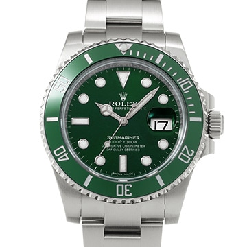 ロレックス サブマリーナ デイト 116610LV グリーン メンズ 時計 【中古】【wristwatch】