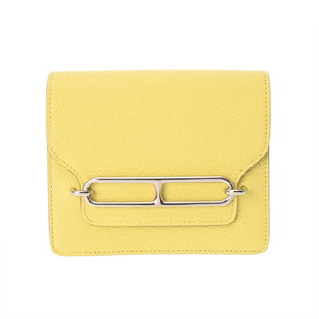 エルメス ルリ スリムウォレット リモンチェッロ シェーブル ユニセックス 財布 【中古】【purse】