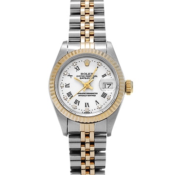 ロレックス デイトジャスト 69173G ホワイト/ダイヤモンド レディース 時計 【中古】【wristwatch】