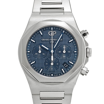 ジラール ペルゴ ロレアート クロノグラフ 38mm 81040-11-431-11A ブラック/ブルー メンズ 時計 【中古】【wristwatch】