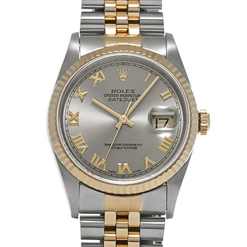 ロレックス デイトジャスト 16233 グレー メンズ 時計 【中古】【wristwatch】