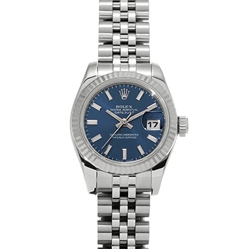 ロレックス デイトジャスト 179174 ブルー レディース 時計 【中古】【wristwatch】