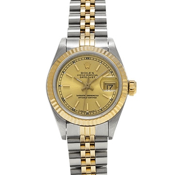 ロレックス デイトジャスト 69173 シャンパン レディース 時計 【中古】【wristwatch】
