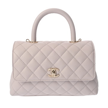 シャネル マトラッセ トップハンドル フラップバッグ ピンク A92990 グレインドカーフスキン レディース バッグ 【中古】【bag】