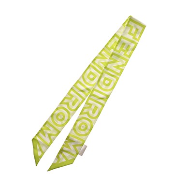 フェンディ Marc Jacobs ライトグリーン/ホワイト FXT011 シルク100％ レディース 【中古】【other】