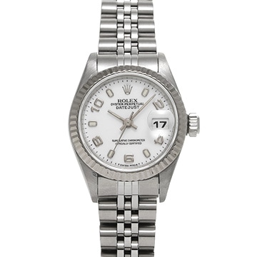 ロレックス デイトジャスト 69174 ホワイト レディース 時計 【中古】【wristwatch】