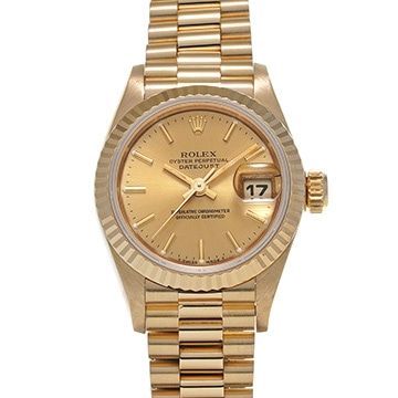 ロレックス デイトジャスト 69178 シャンパン/ダイヤモンド レディース 時計 【中古】【wristwatch】