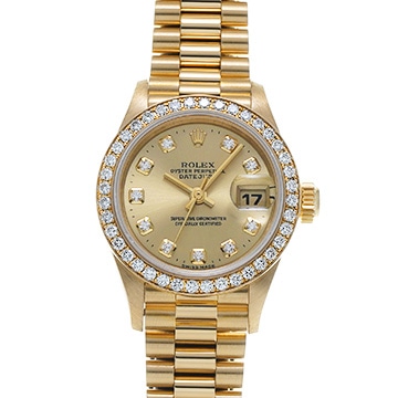 ロレックス デイトジャスト 69138G シャンパン/ダイヤモンド レディース 時計 【中古】【wristwatch】