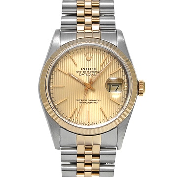 ロレックス デイトジャスト 16233 シャンパンタペストリー メンズ 時計 【中古】【wristwatch】