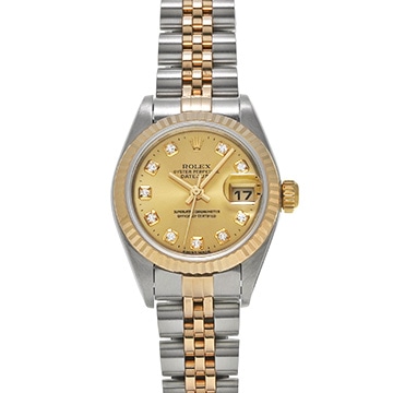 ロレックス デイトジャスト 79173G シャンパン/ダイヤモンド レディース 時計 【中古】【wristwatch】