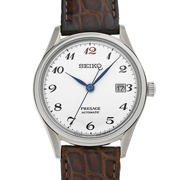 セイコー プレザージュ 琺瑯ダイアル SARA017 ホワイト メンズ 時計 【中古】【wristwatch】