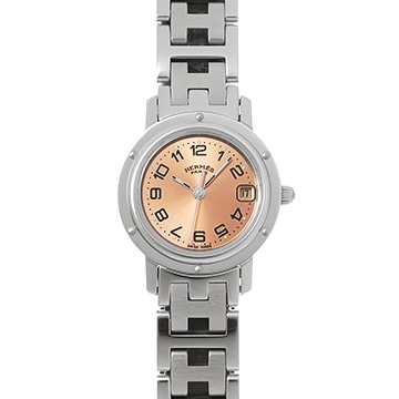 エルメス クリッパー CL4.210 ピンク レディース 時計 【中古】【wristwatch】