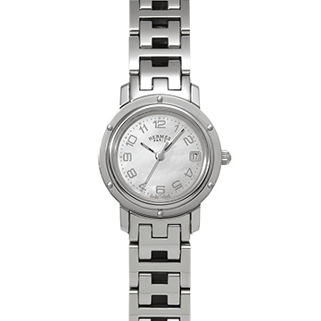 エルメス クリッパー CL4.210 ホワイトシェル レディース 時計 【中古】【wristwatch】