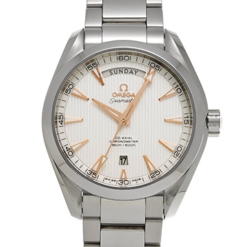 オメガ シーマスター アクアテラ コーアクシャル デイデイト 231.10.42.22.02.001 シルバー メンズ 時計 【中古】【wristwatch】